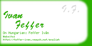ivan feffer business card